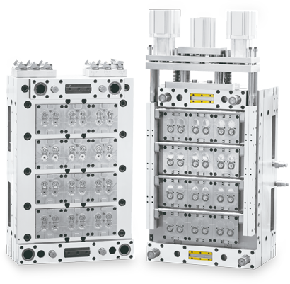 Multi-cavity cap mold set